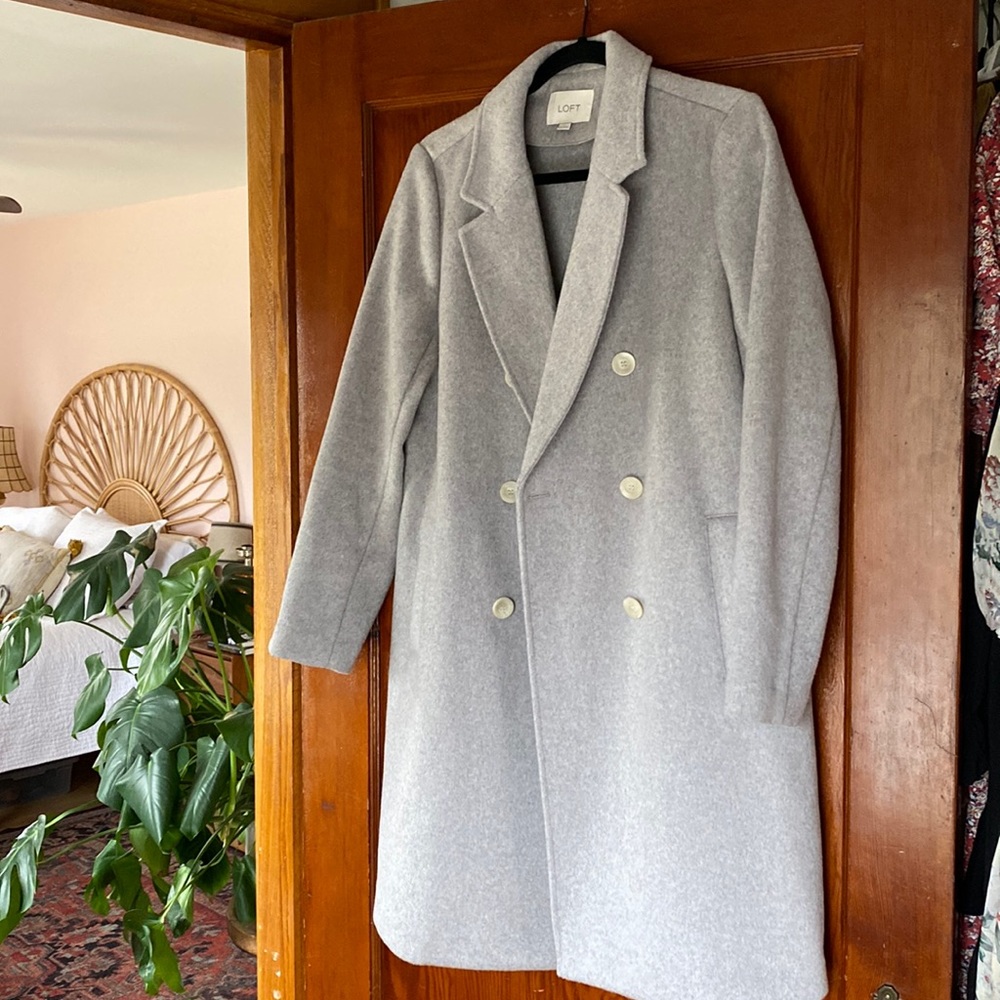 NWOT Loft wool blend pea coat. Size M